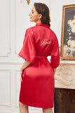 Ready Satin Red Robe for Bride