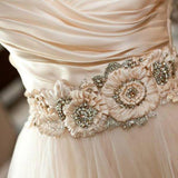 High Quality Ball Gown Ruffles Pink Sweetheart Wedding Dress Waist with Handmade Flowers JS683