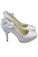 High Heel Ivory Elegant Comfy Simple Wedding Shoes JS0010