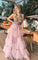 A Line Pink Spaghetti Straps Long Formal Party Dresses Long Prom Dresses