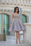 Fashion A-Line Sleeveless Backless Short Homecoming Dress With Sequins JS15