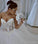 Ball Gown Lace Pearl Beads Unique Arabic Sweetheart White Tulle Princess Wedding Dress JS686
