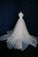 A-Line Off-the-Shoulder Tulle Sweetheart Lace up Ivory Bowknot Beach Wedding Dresses JS183
