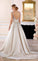 Embroidery Beadings Deep V Neck Plus Size Wedding Dresses Ivory Satin Oversize Wedding Gowns