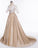 A-Line High Neck Beads Short Sleeve Lace Satin Evening Dress Prom Dresses UK JS513